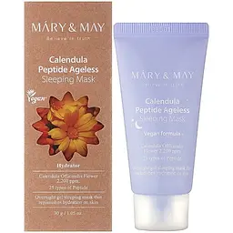Нічна антивікова маска з пелюсток календули Mary&May Calendula Peptide Ageless Sleeping Mask 30 г 30 г - мініатюра 2