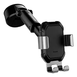 Автомобільний тримач холдер Baseus Tank Gravity Car Mount Holder SUYL-TK0S Silver - мініатюра 9