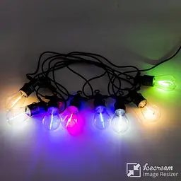 Ретро-гірлянда вулична 10 LED 5 метрів, мультиколор - мініатюра 7