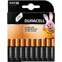 Батарейка Duracell AAA лужні 18 шт. в упаковці (5000394107557 / 81546741)