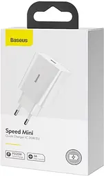 МЗП Baseus Speed Mini Quick Charger 1C 20W EU White - мініатюра 3