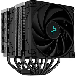 Кулер для процесора Deepcool AK620 ZERO DARK, Black, алюміній/мідь, 2x120 мм, Intel 1700/1200/115x/2066/2011, AMD AM5/AM4, 260 Вт, висота 160 мм (R-AK620-BKNNMT-G-1)
