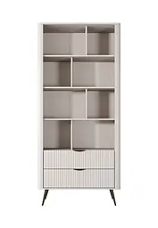 Стелаж Perfect Home Ланте / Lante 2S з 2 шухлядами і чорними ніжками Беж (PFH-091173) - мініатюра 5