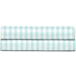Дитяче простирадло Cosas Mint Check 110х160 см бірюзово-біле (MintCheck_110x160)
