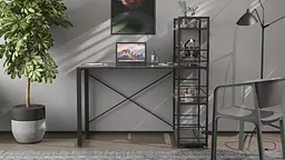 Письмовий стіл Ferrum-decor Серії Конект з етажеркою 75x120x60 чорний ДСП Сосна Кембра 16мм (FRD-104224) - мініатюра 3