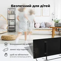 Конвекційний обогрівач AENO Premium Eco Smart GH4S LED Black [AGH0004S] [119182] - мініатюра 5