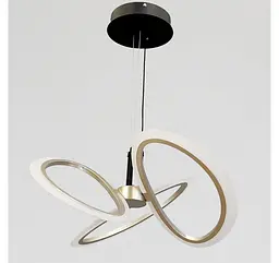 Світлодіодна підвісна люстра Artlight WG5145-3CF+BK, 50 Вт, світло-кавовий сатин + чорний - мініатюра 2