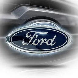 Емблема-значок для Ford Focus, Fiesta (2008-2015) 95х37 мм пластик хром (OEM: 2038573) - мініатюра 2