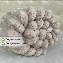 Плед полуторний Шарпей 150*200 см Світло-бежевий Koloco - мініатюра 6