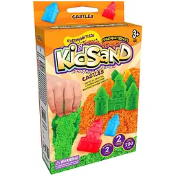 Набор креативного творчества Кинетический песок Danko Toys KidSand KS-05 мини, 200 г, укр Castles Orange