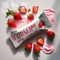 Батончик FitWin Forma Bar 33%, 60 грам - Полуничний йогурт