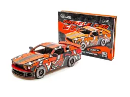 Дерев'яний 3D конструктор Muscle car GT, Puzzleоk (Puz-00641), 162 дет. (червона)
