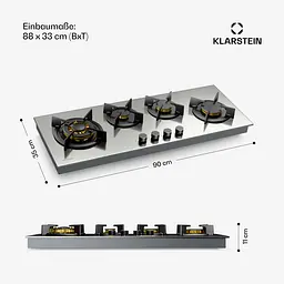 Газова варильна поверхня Klarstein Goldflame 4 Slim (10046473) - мініатюра 2