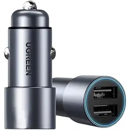 Автомобільний зарядний пристрій Ugreen CD130 Dual USB Car Charger 24Вт 2.4A - мініатюра 2