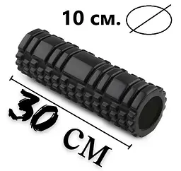 Масажний ролик (роллер) PowerPlay 4342 Massage Roller Чорний (30x10 см) (PP_4342_Black) - мініатюра 4