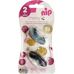 Пустушка Nip Вишенька Х, 6+, круглий, синій з темно синім, 2 шт. (38690-51) - мініатюра 2