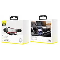 Автотримач для телефона Baseus Mr Hui Gravity Car Mount Сріблястий - мініатюра 2
