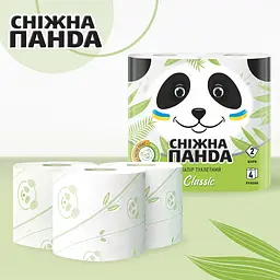 Туалетний папір Сніжна Панда Classic, двошаровий, 4 рулони - мініатюра 2