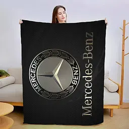 Плед плюшевий подарунковий 3D Mercedes-Benz Lux 160х200 см 160 см, 135 см