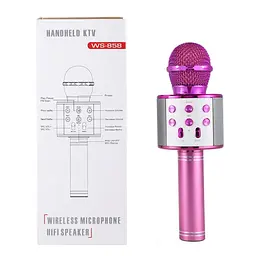 Караоке мікрофон wster ws 858 рожевий WSTER teh0032272 - мініатюра 3