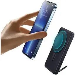 Портативна батарея Baseus PPCX000001 Magnetic Bracket Wireless Fast Charge 10000mAh 20W синя PPCX000003 - мініатюра 2