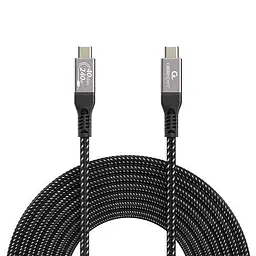 Кабель Type-C - Type-C, 1.5 м, чорний, Cablexpert, 240 Вт, 5A (CCBP-USB4-CMCM240-1.5M)