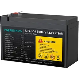 Акумуляторна батарея для ДБЖ Marsriva LiFePO4 12.8 V / 7.2 А*ч (MR-LFP12-7-LAR) - мініатюра 1