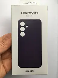 Оригінальний силіконовий чохол Silicone Case для Samsung Galaxy S24 Dark Violet EF-PS921TEEGWW - мініатюра 2
