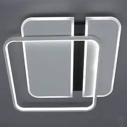 Керована світлодіодна люстра SAVIO 100W 2S-500×500×60-WHITE/BLACK-220-IP20 ESLLSE