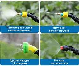 Електричний акумуляторний садовий обприскувач 8л 3 насадки - мініатюра 5