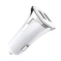 Автомобільний зарядний пристрій Hoco Z31 QC3.0 White 2 USB+ USB Cable Type-C