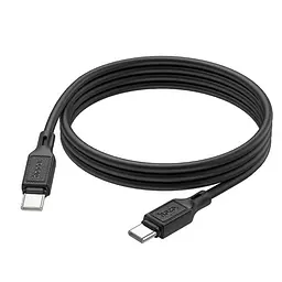 PD Кабель HOCO X90 Cool silicone charging data cable PD-to-Type-C 3A/PD60W/1m. чорний - мініатюра 5