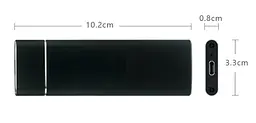 Зовнішня кишеня до M.2 на Type-C USB 3.1 (F) Gen2, 10 Gb/s, 2TB, B key NGFF Black - мініатюра 2