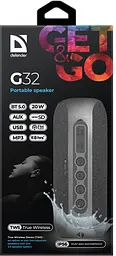 Портативна колонка G32 20Вт, Black (65232) Defender teh0022370 - мініатюра 8