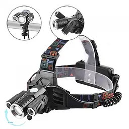 Ліхтар налобний з велокріпленням та режимом zoom W602-T6+2XPE Bike 2x18650 - мініатюра 3
