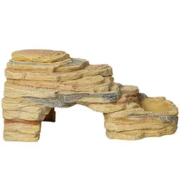 Печера Repti-Zoo Leopard Gecko Rock Set 27x16,5x13см (ERS42) з укриттям, мисками і платформою для рептилій - мініатюра 2