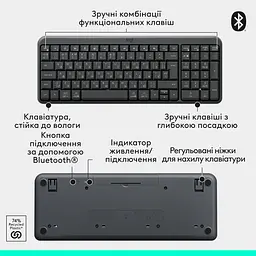 IT набір MK250 Wireless Combo Graphite UKR Logitech teh0027091 - мініатюра 5