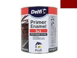 Грунт-емаль DELFI червона 2.8кг по іржі 3 в 1