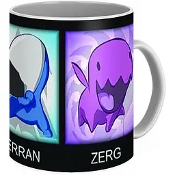 Кухоль GeekLand Старкрафт Protos, Terran, Zero CP 03.62 330 мл чорний - мініатюра 2