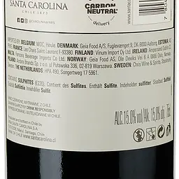 Вино VSC Santa Carolina, червоне, сухе, 0,75 л (891507) - мініатюра 3