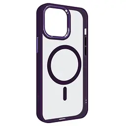 Чехол для Apple iPhone 14 Pro Max, Unit MagSafe, фиолетовый, прозрачный, MagSafe, противоударный, магнитный, панель-накладка с поддержкой MagSafe, с поддержкой беспроводной зарядки, TPU+PC, защита всего корпуса, ударопрочный, ArmorStandart (ARM66953)