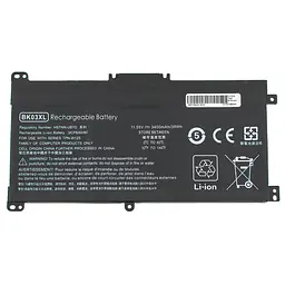 Акумулятор HP BK03XL (Pavilion X360 14-BA000 series) 11.55V 3400 mAh Black - мініатюра 3