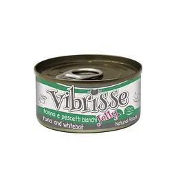 Вологий корм для котів Vibrisse Jelly тунець та корюшка в желе, банка 70 г