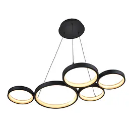 Люстра Brille стельова підвісна лофт в хол LED BL-847S/76W WW BK - мініатюра 9