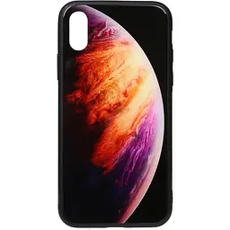 Чохол-накладка Toto Print Glass Space Case Apple iPhone XS Max Lilac