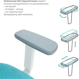 Офісне крісло OfficePro Balance OC550-W-DG-BL White/Dark Gray/Blue [148646] - мініатюра 12