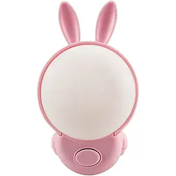 Дитячий нічник Horoz Bunny 2CCT LED світильник у розетку нічник у формі зайчика рожевий
