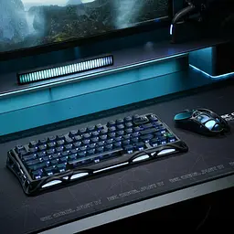 Клавіатура GravaStar Mercury K1 80 keys Kailh Cherry Pink EN BT/WL/USB Stealth Black (GSK1_XTAL_BLK) - мініатюра 8