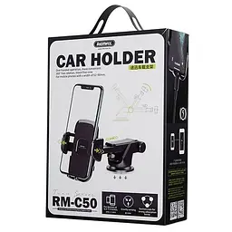 Кріплення для телефона Remax Tuxn Series Car Holder RM-C50 чорний - мініатюра 2