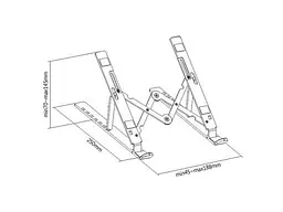 Підставка для ноутбука HiSmart LPS03-3 Aluminum Silver (HS082826) - мініатюра 4